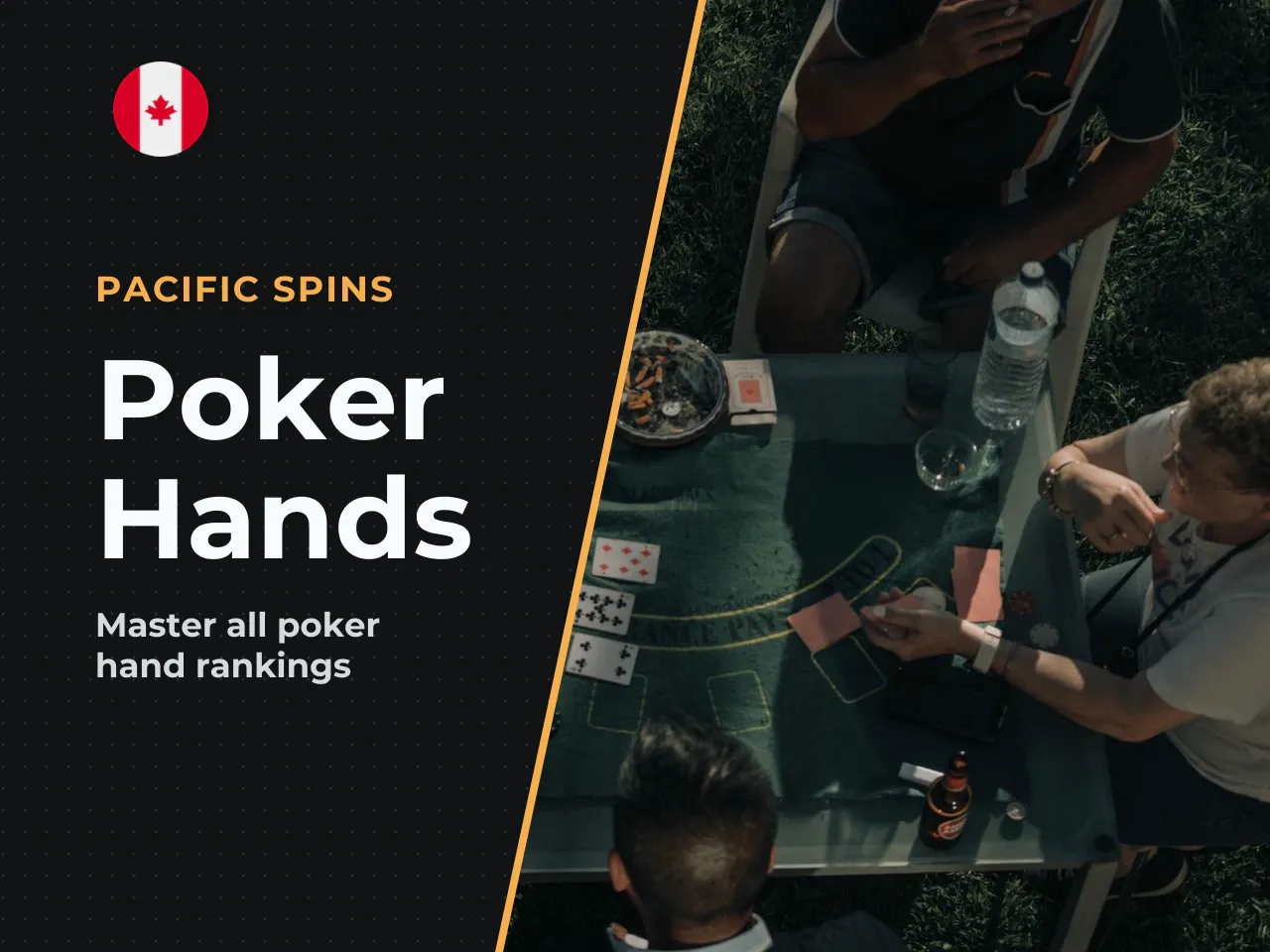 The 10 standard poker hand combinations