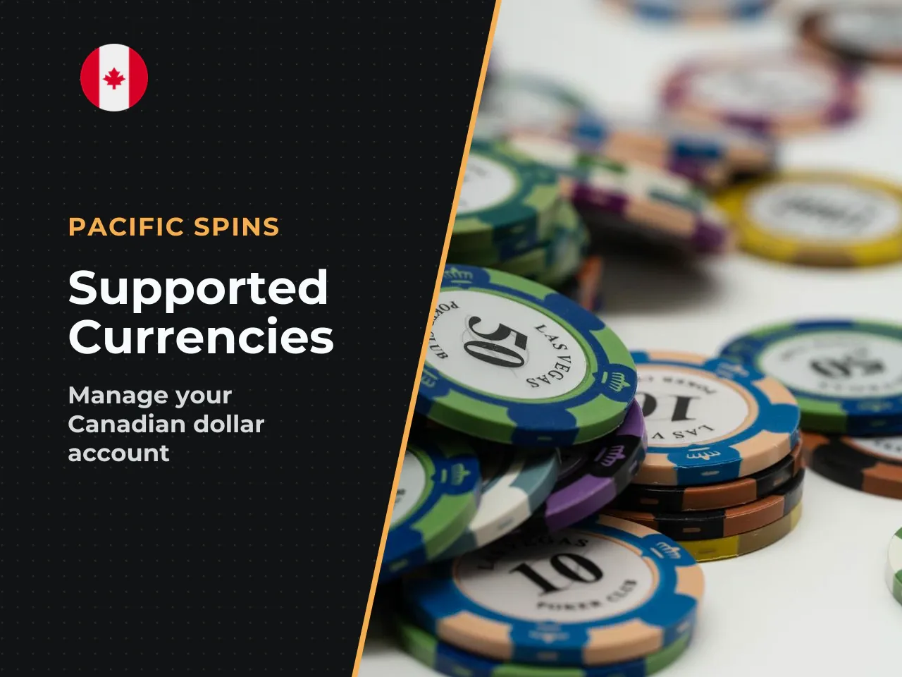 Account currencies listed for the brand